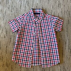 Janie and Jack Red, Blue, and White Checkered Shirt